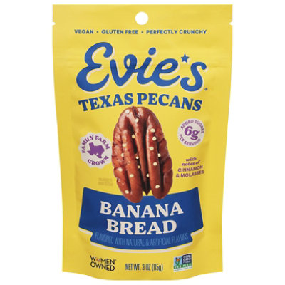 Evies Pecans Roasted Banana Bread 3oz - 3 OZ - Image 1