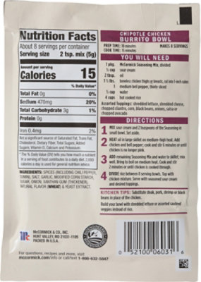 Mccormick Chipotle Chkn Burrito Bowl Seas Mix 1.5 Oz - 1.5 OZ - Image 5
