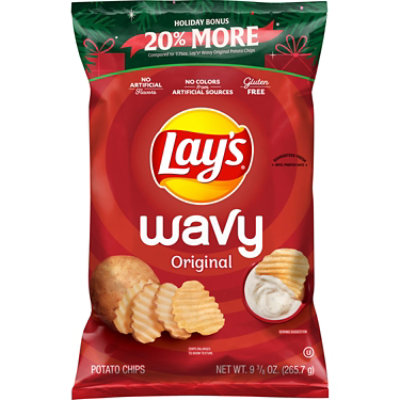 Lays Wavy 20% More 9.375oz - 9.375 OZ - Image 1