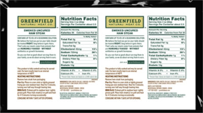 Greenfield Smoked Uncured Ham Steak 7 Oz - 7 OZ - Image 6