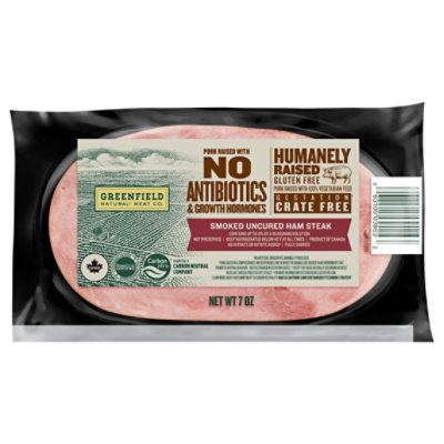 Greenfield Smoked Uncured Ham Steak 7 Oz - 7 OZ - Image 1