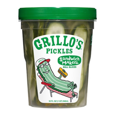 Grillos Pickles Sandwich Makers Dill Slices, 32oz - 32 OZ - Image 1