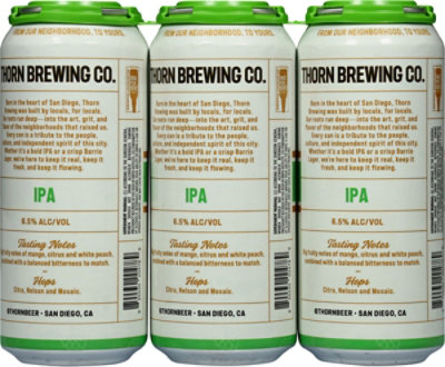 Thorn Brewing Thorn Ipa 6-16 Fl. Oz. In Cans - 6-16 FZ - Image 3