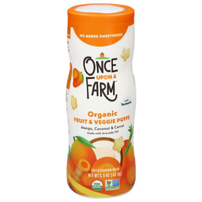 Once Upon A Farm Puffs Mango Carrot & Coconut 1.5oz - 1.5 OZ - Image 1