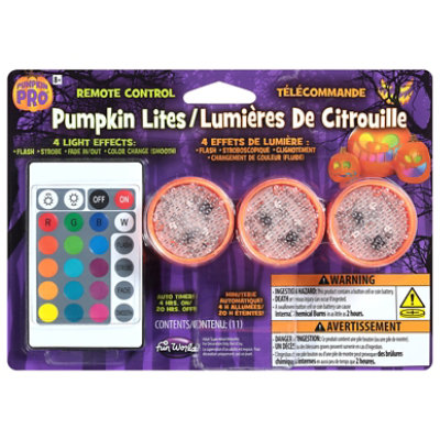 Hldy Time Pumpkin Lights - 3 CT - Image 1