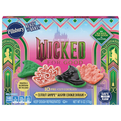 Pillsbury Ready To Bake Wicked Cut Out Sugar Cookie Dough 10 Count, 6.0 Oz - 6.0 OZ - Image 2