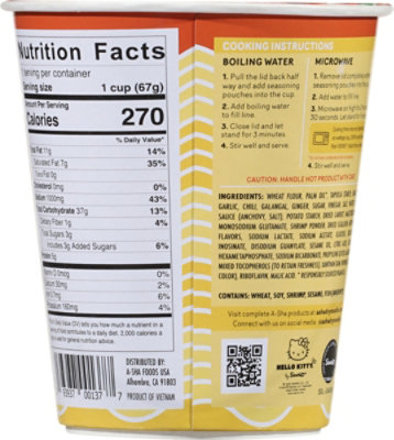 A-sha Soup Noodle Hot N Sour Hello Kitty - 2.36 OZ - Image 5
