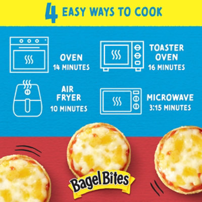 Bagel Bites Three Cheese Mini Pizza Bagel Frozen Snacks, 24 Ct Box - 18.6 OZ - Image 2