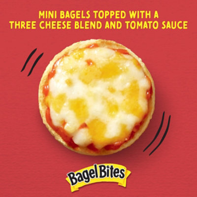 Bagel Bites Three Cheese Mini Pizza Bagel Frozen Snacks, 24 Ct Box - 18.6 OZ - Image 3