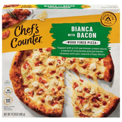 Chefs Counter Pizza Wood Fired Bianca & Bacon - 14.28 Oz