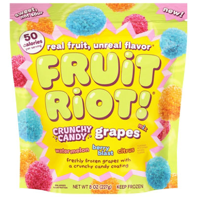 Fruit Riot Candy Crunchy Mixed Grapes - 8 OZ - Image 1