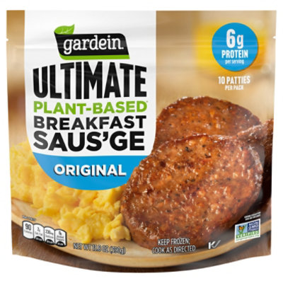 Gardein Ultimate Plant-based Original Breakfast Saus'ge Patties, Frozen Meat Alternative - 13.8 OZ - Image 3