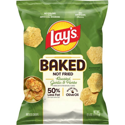 Lay's Baked Roasted Garlic & Herb Potato Chips - 6.25 Oz - Image 1