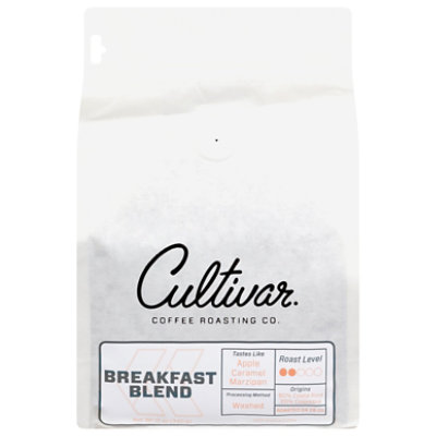 Cultivar Coffee Breakfast Blend Whole Bean - 12 OZ - Image 1