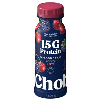 Chobani 15g Protein Lowfat Greek Yogurt Drink Cherry Berry 7 Fl Oz - 7 FZ - Image 1