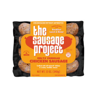 The Sausage Project Melty Cheddar Chicken Sausage 12 Oz - 12 OZ - Image 1