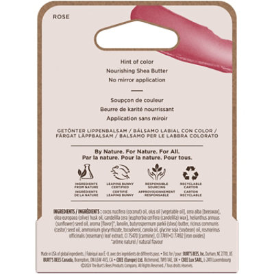 Burts Bees Rose Tinted Lip Balm 1-pack 0.15 Oz - 0.15 OZ - Image 2