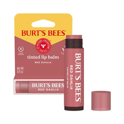 Burt's Bees Red Dahlia Tinted Lip Balm, 1-pack, 0.15 Oz - .15 OZ - Image 1