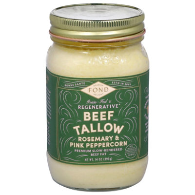 Fond Bone Broth Beef Tallow Rosemary Peppercorn - 14 OZ - Image 1