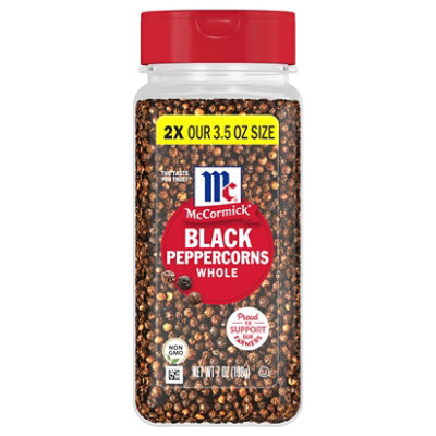 Mccormick Pepper Black Whole 7 Oz - 7 OZ