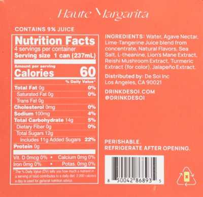 De Soi Haute Marg Spkl Aper 8-4 Fl Oz Cans - 4-8 FZ - Image 5