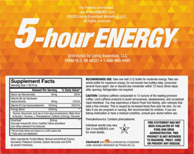 5 Hour Energy Pre Workout Vital Orange 6-1.93fz - 6-1.93F - Image 4