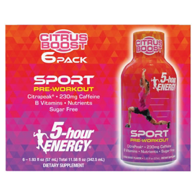 5 Hour Energy Pre Workout Citrus Boost 6-1.93fz - 6-1.93F - Image 1