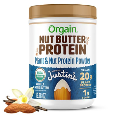 Orgain Justins Vanilla Almond Butter Protein Powder - 13.28OZ - Image 1
