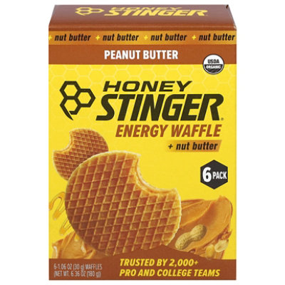 Honey Stinger Peanut Butter Waffle 6-1.06 Oz - 6-1.06 OZ - Image 1
