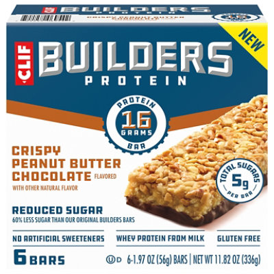 Clif Builders Crispy Pb Choc Lo-sugar - 11.82OZ - Image 1