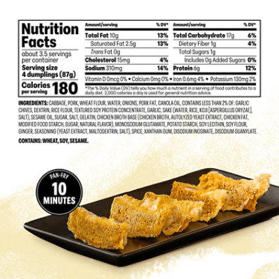 Ajinomoto Gyoza Pork Hane-style Dumplings Bag 10.7 Oz - 10.7 OZ - Image 2