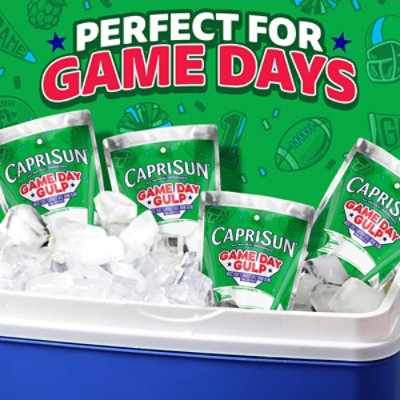 Capri Sun Game Day Gulp Apple & Raspberry Flavored Juice Beverage, 10 Ct Box, 6 Fl Oz Pouches - 60 FZ - Image 2