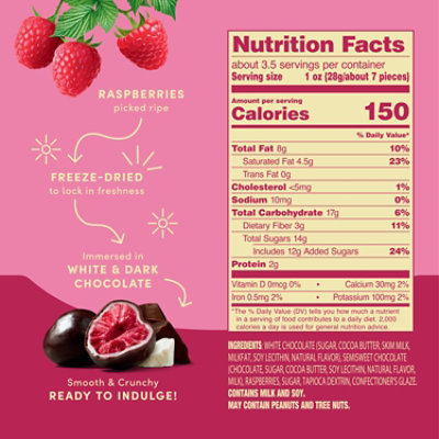 Tru Fru Raspberries In White & Dark Chocolate 3.4 Oz - 3.4 OZ - Image 4