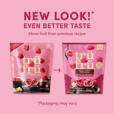 Tru Fru Raspberries In White & Dark Chocolate 3.4 Oz - 3.4 OZ - Image 5
