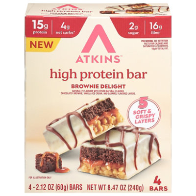 Atkins Layered Bars Brownie Delight - 4 - 2.12 OZ. - Image 2
