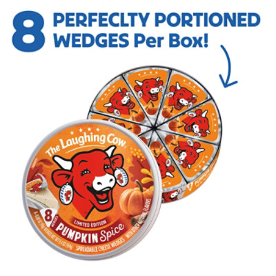 The Laughing Cow Creamy Pumpkin Spice Flavor Spreadable Cheese Wedges - 8 - 5.4 Oz - Image 2