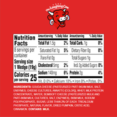 The Laughing Cow Creamy Pumpkin Spice Flavor Spreadable Cheese Wedges - 8 - 5.4 Oz - Image 7