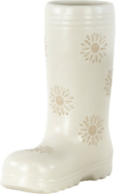 Overjoyed Boutique Boot Vase Lg White - EA - Image 1