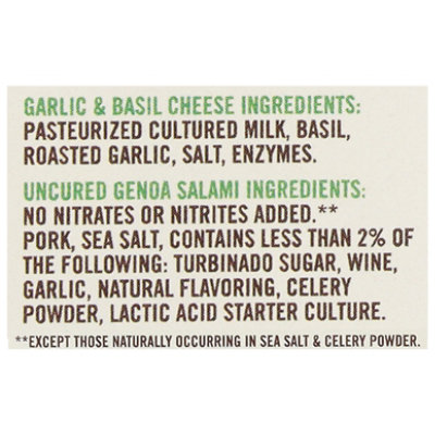 Fiorucci All Natural Garlic & Basil Cheese Uncured Genoa Crafted Panino - 3 OZ - Image 4