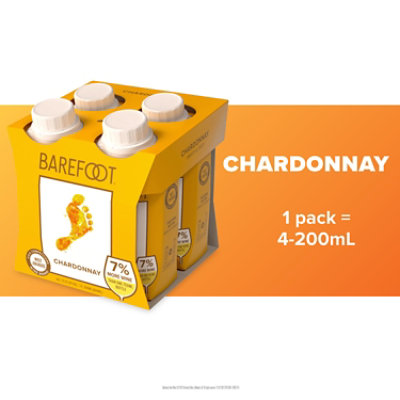 Barefoot Cellars Chardonnay Tetra 4-pk Wine - 4-200 ML - Image 1