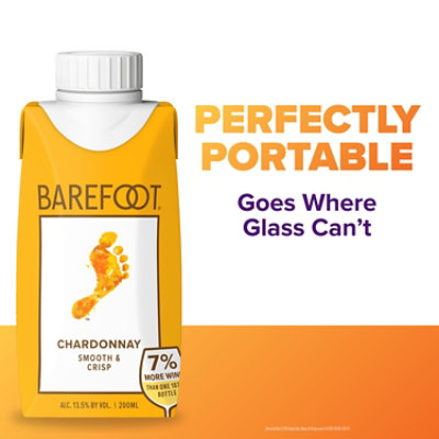 Barefoot Cellars Chardonnay Tetra 4-pk Wine - 4-200 ML - Image 4
