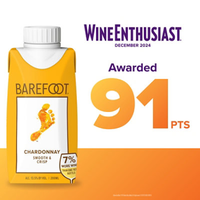 Barefoot Cellars Chardonnay Tetra 4-pk Wine - 4-200 ML - Image 5