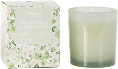 Overjoyed Boutique Floral Boxed Candle Mandarin & Sandalwood - Each - Image 1