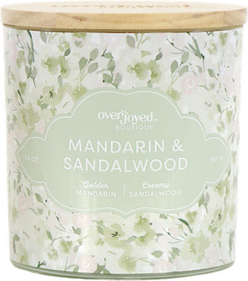 Overjoyed Boutique Floral Candle Mandarin & Sandalwood - EA - Image 1