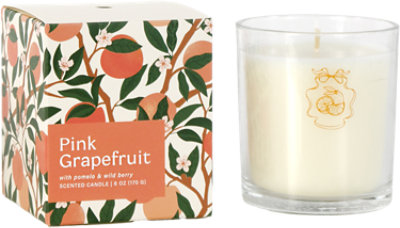 Overjoyed Boutique Boxed Fruit Candle Pink Grapefruit - EA - Image 1