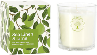 Overjoyed Boutique Boxed Fruit Candle Sea Linen & Lime - EA - Image 1