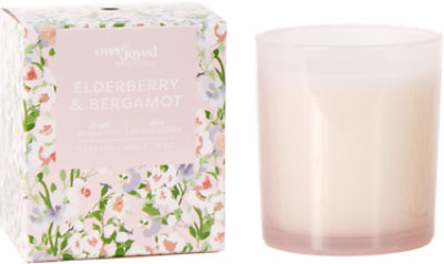 Overjoyed Boutique Floral Boxed Candle Elderberry & Bergamot - EA - Image 1