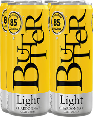 Butter Light Chardonnay 4pk Cans Wine - 1000 ML - Image 1