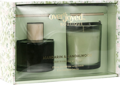 Overjoyed Boutique Candle Diffuser Set Mandarin & Sandalwood - EA - Image 1