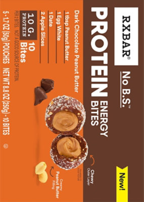 Rxbar Energy Bites Dark Chocolate Peanut Butter - 8.8 OZ - Image 5